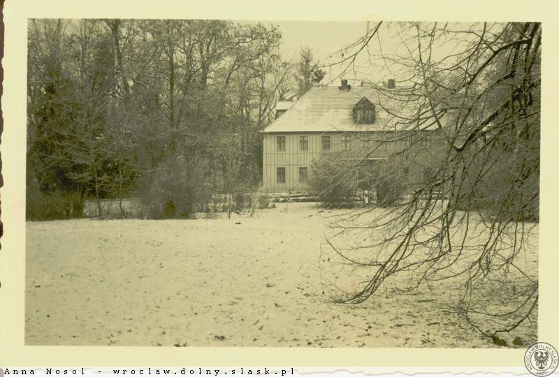 Hol ze śladami boazerii i kominkiem — fotografia archiwalna